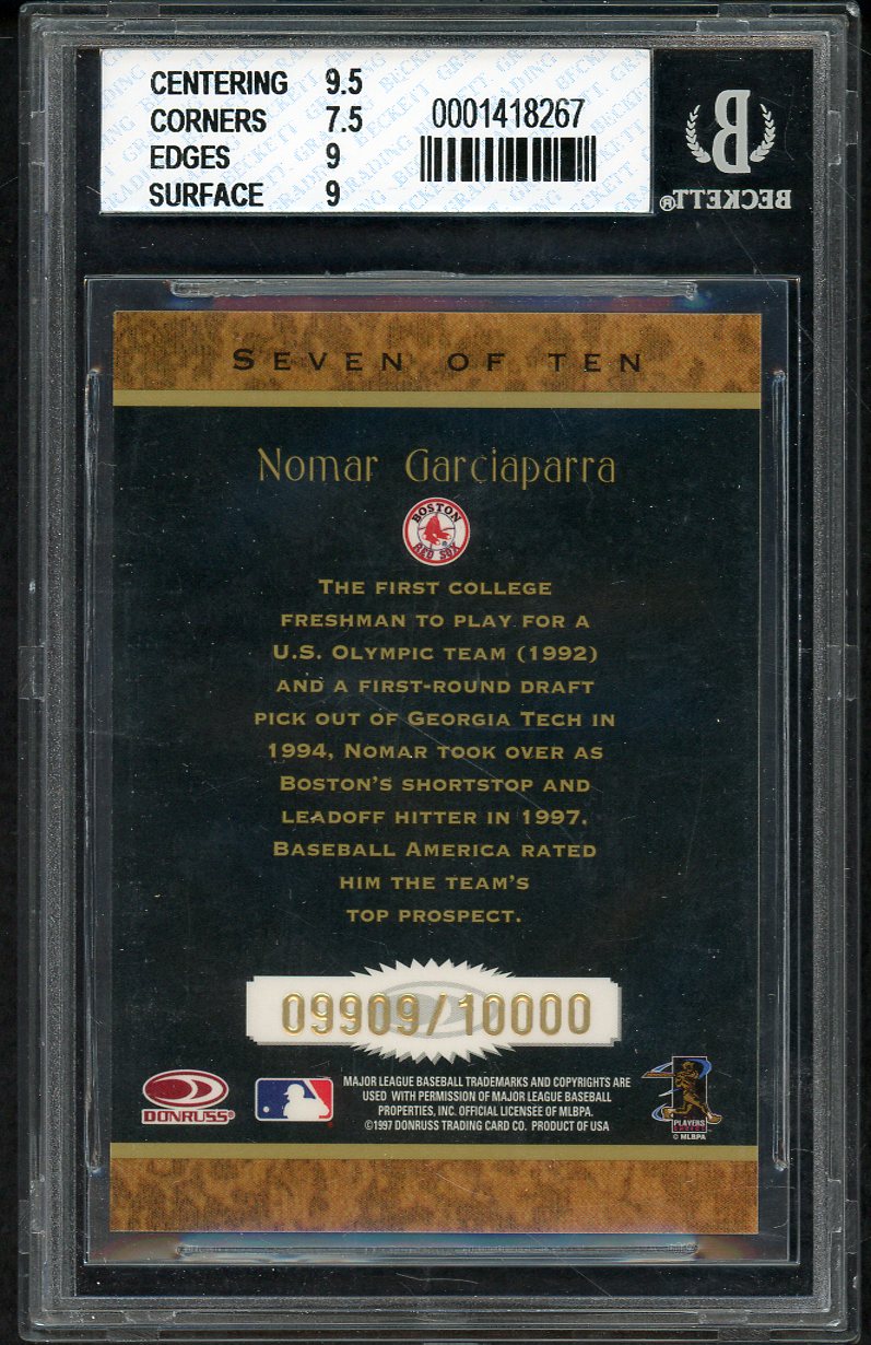 1997 Donruss Rookie Diamond Kings #007 Nomar Garciaparra BVG 8 NM/MT 567863