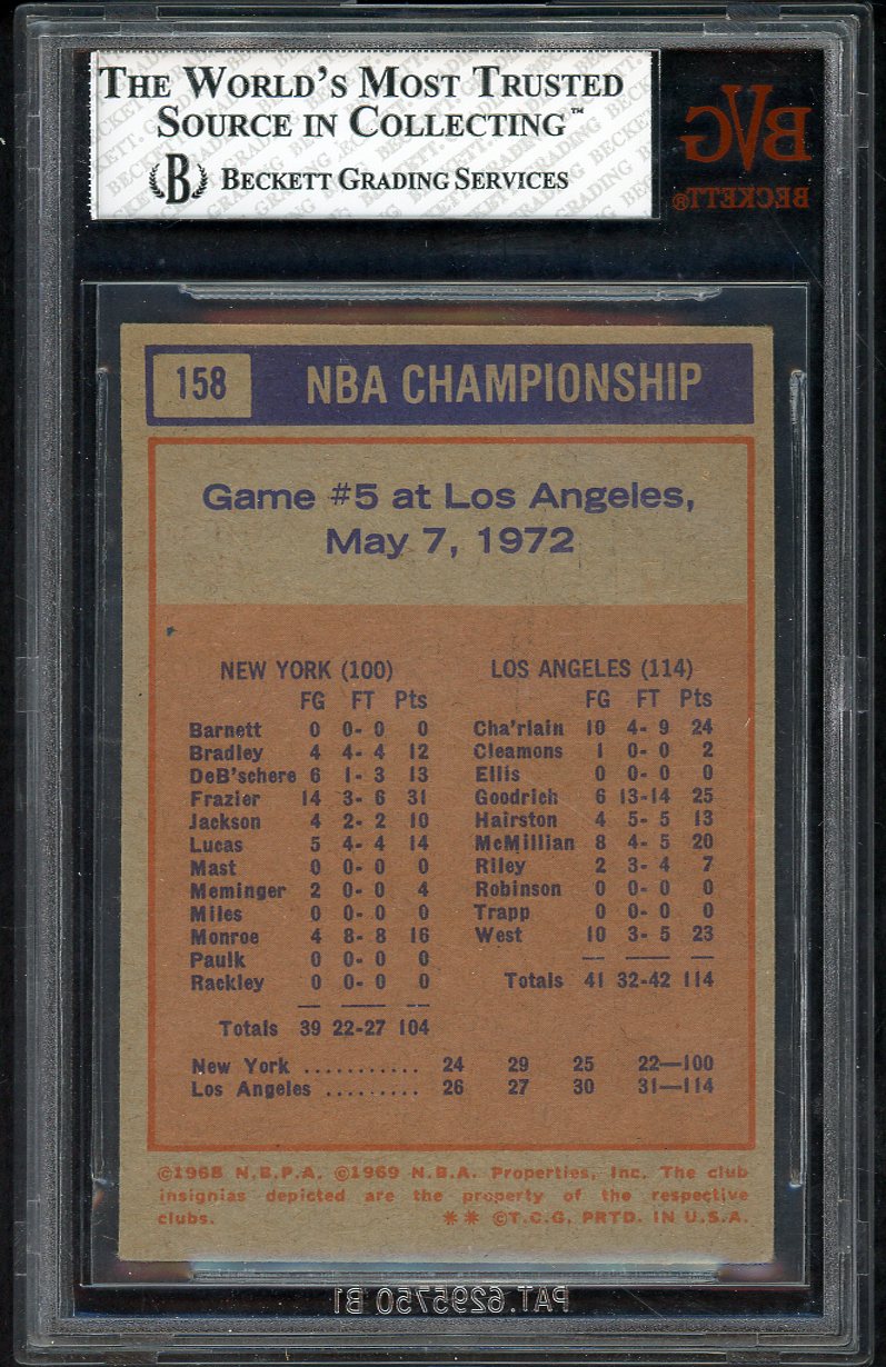 1972 Topps Basketball #158 Championships Game 5 Jerry West BVG 4.5 VG-EX+ 567875