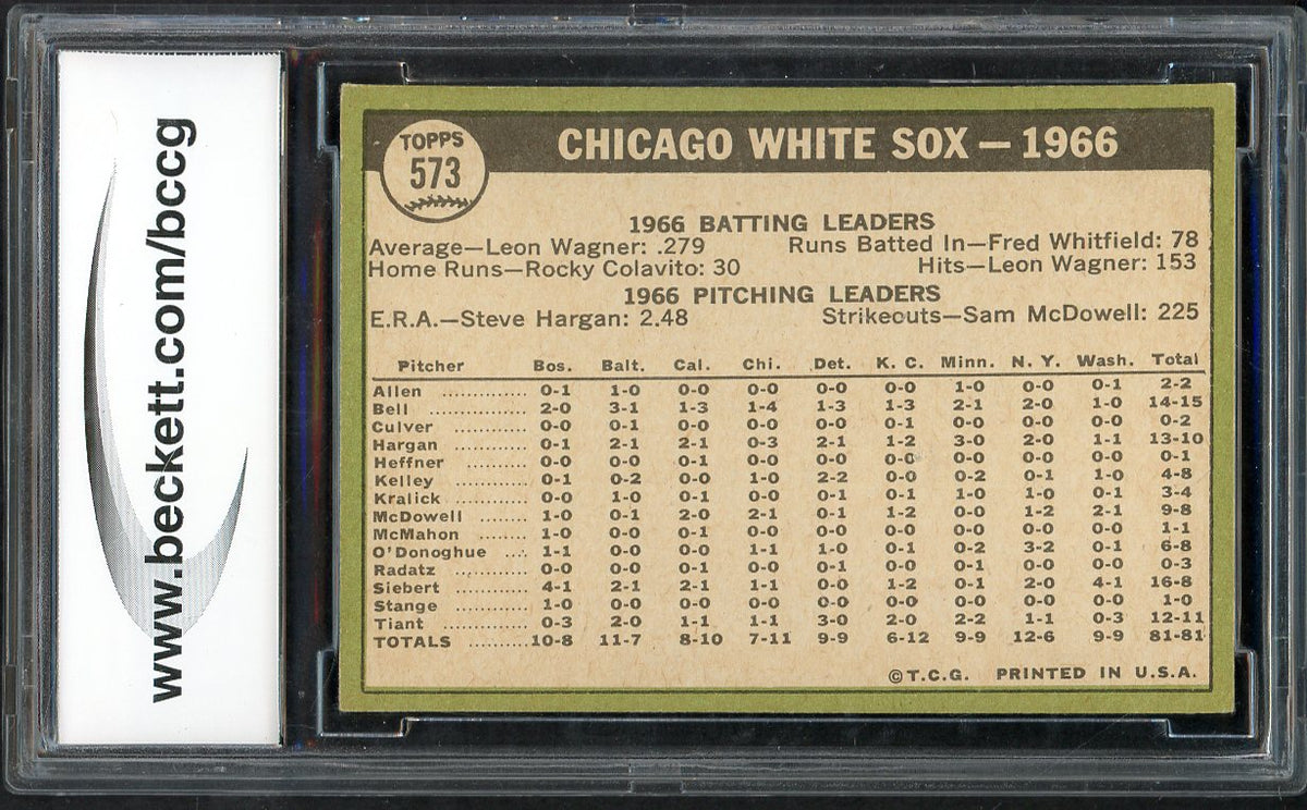 1967 Topps Baseball #573 Chicago White Sox Team BCCG 8 567915