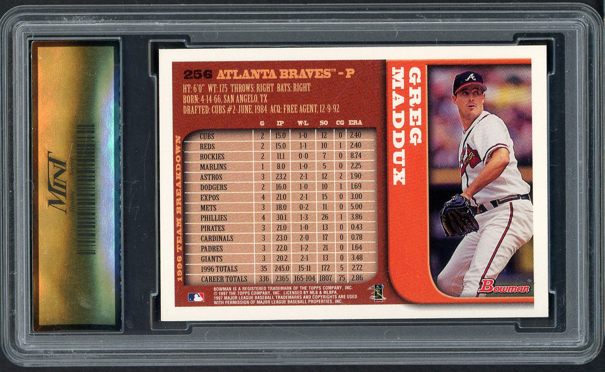 1997 Bowman #256 Greg Maddux Braves MGS 9 MINT 568076