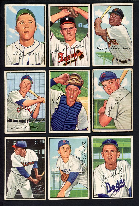 1952 Bowman High Number Set Lot 27 Diff VG-EX Loes Burdette 568196