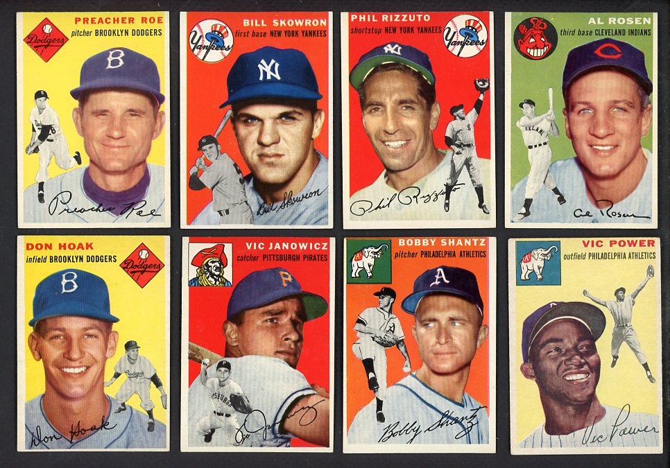 1954 Topps Set Lot 44 Diff EX-MT Rizzuto Skowron Rosen 568207