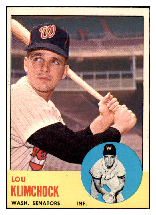 1963 Topps Baseball #542 Lou Klimchock Senators NR-MT 420764