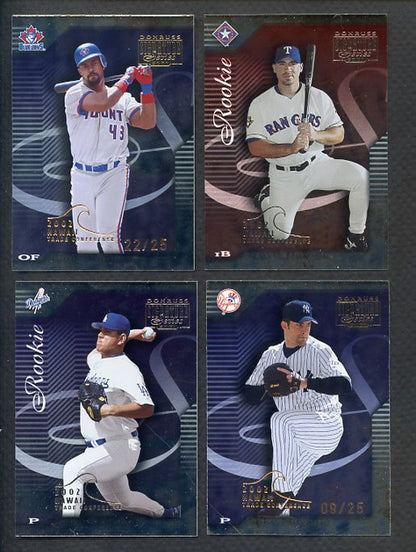 2002 Hawaii Donruss Signature Lot of 4 w/Mussina Mondesi Hafner 357234