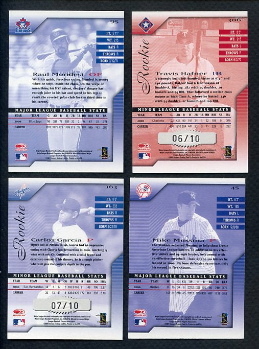 2002 Hawaii Donruss Signature Lot of 4 w/Mussina Mondesi Hafner 357234