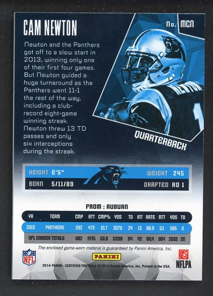 2014 Panini Certified #MCN Cam Newton Panthers 461478