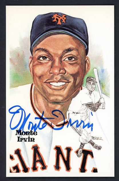 Perez Steele Monte Irvin Giants K. Savage Cert Signed 461536