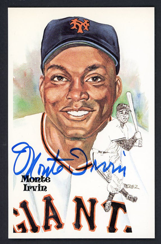 Perez Steele Monte Irvin Giants K. Savage Cert Signed 461536