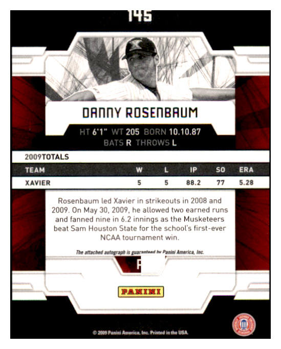 2009 Donruss Elite #145 Danny Rosenbaum Nationals Signed 461665