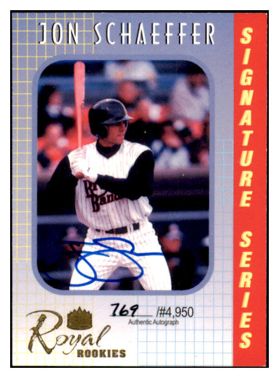 2000 Royal Rookies #027 Jon Schaeffer Twins Signed 461669