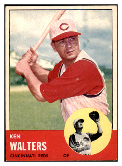 1963 Topps Baseball #534 Ken Walters Reds EX-MT 464646