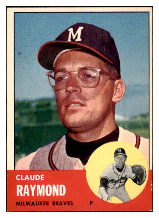 1963 Topps Baseball #519 Claude Raymond Braves EX 464675