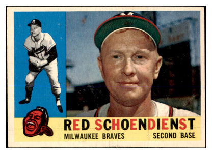 1960 Topps Baseball #335 Red Schoendienst Braves EX 464711