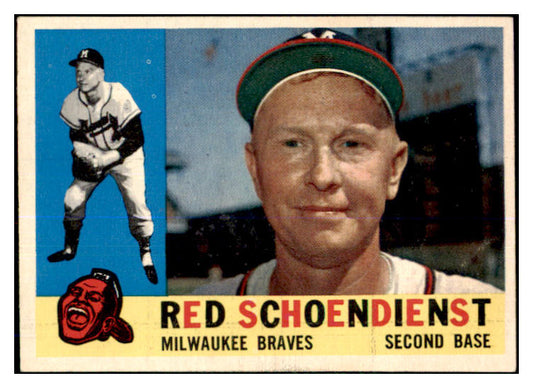 1960 Topps Baseball #335 Red Schoendienst Braves EX 464711