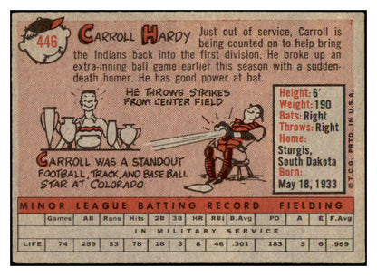 1958 Topps Baseball #446 Carroll Hardy Indians VG-EX 466213