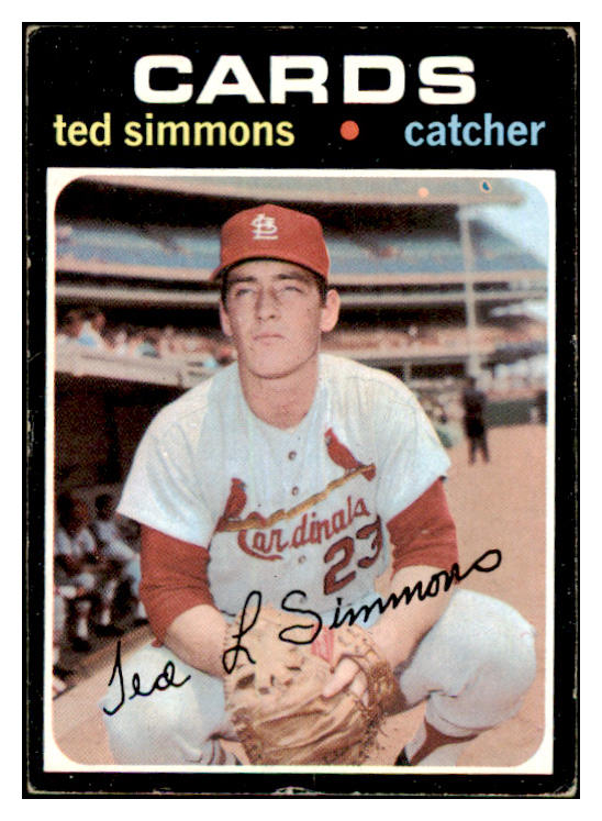 1971 Topps Baseball #117 Ted Simmons Cardinals VG 467380