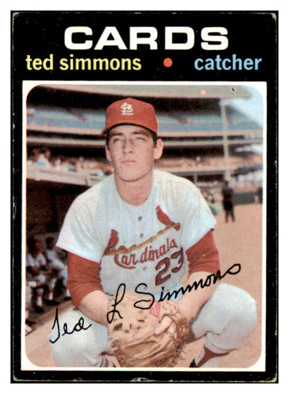 1971 Topps Baseball #117 Ted Simmons Cardinals VG 467380