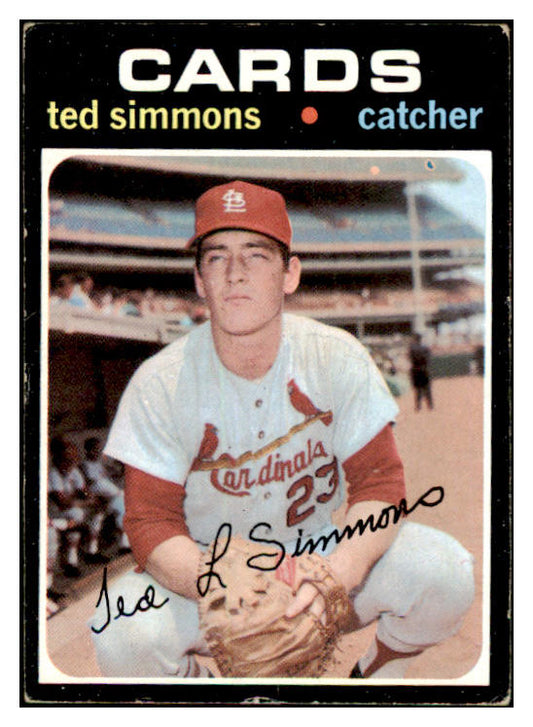 1971 Topps Baseball #117 Ted Simmons Cardinals VG 467380