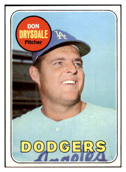 1969 Topps Baseball #400 Don Drysdale Dodgers EX 468776