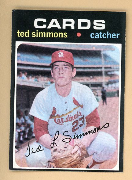 1971 Topps Baseball #117 Ted Simmons Cardinals EX 468810