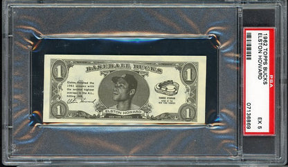 1962 Topps Baseball Bucks Elston Howard Yankees PSA 5 EX