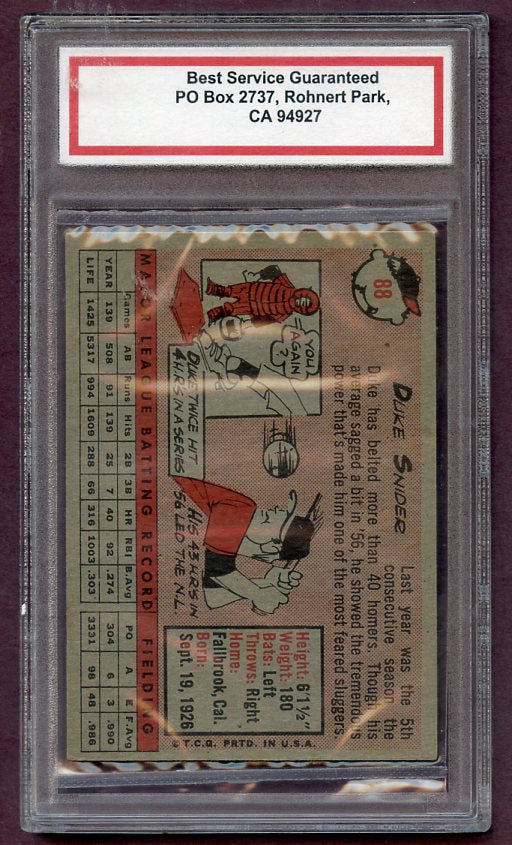 1958 Topps Baseball #088 Duke Snider Dodgers BSG 6 EX-MT 471644