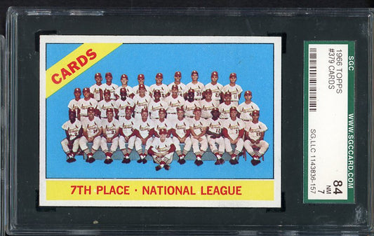 1966 Topps Baseball #379 St. Louis Cardinals Team SGC 7 NM 473333
