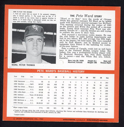 1964 Auravision Records Pete Ward White Sox VG-EX 473362 Kit Young Cards