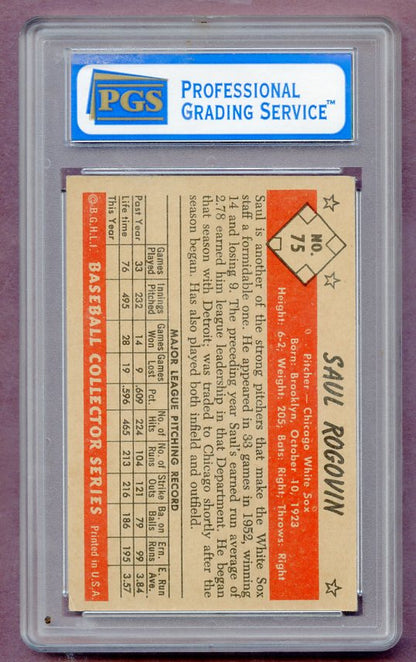 1953 Bowman Color Baseball #075 Saul Rogovin White Sox PGS 5 EX 474197