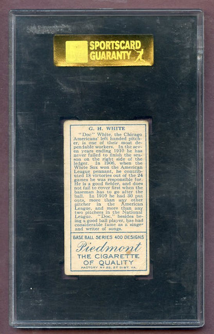 1911 T205 T 205 Doc White White Sox SGC 2 GD 474287