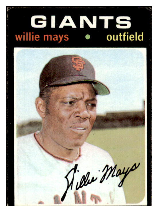1971 Topps Baseball #600 Willie Mays Giants EX 475755