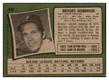 1971 Topps Baseball #300 Brooks Robinson Orioles EX-MT 475914
