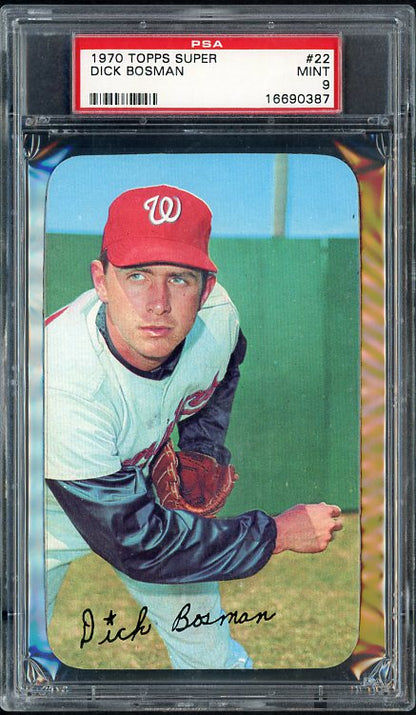 1970 Topps Baseball Super #022 Dick Bosman Senators PSA 9 MINT 476370