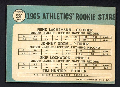1965 Topps Baseball #526 Catfish Hunter A's VG-EX 476456