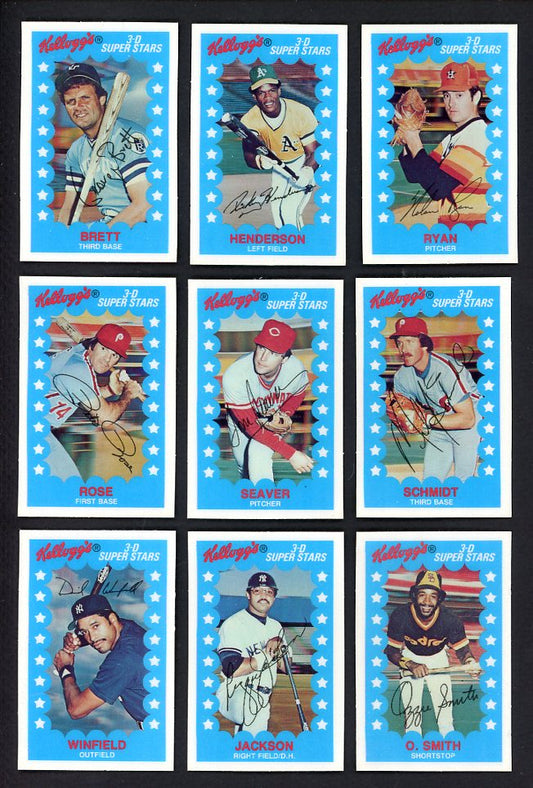 1982 Kelloggs Complete Set NR-MT Henderson Ryan Schmidt 476617