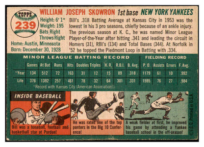 1954 Topps Baseball #239 Bill Skowron Yankees EX-MT 477913