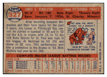 1957 Topps Baseball #327 Jim Pendleton Pirates VG-EX 478235