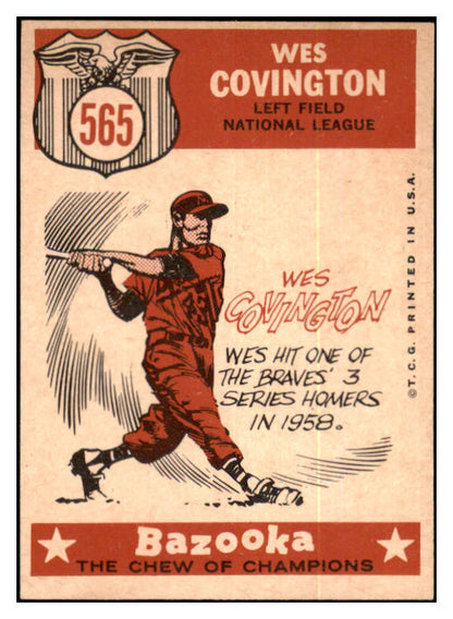 1959 Topps Baseball #565 Wes Covington A.S. Braves EX-MT 478313
