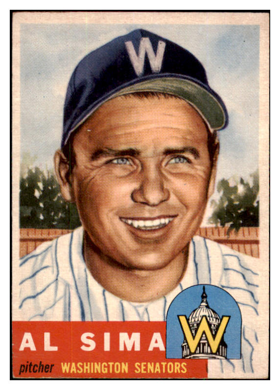 1953 Topps Baseball #241 Al Sima Senators EX-MT 480597
