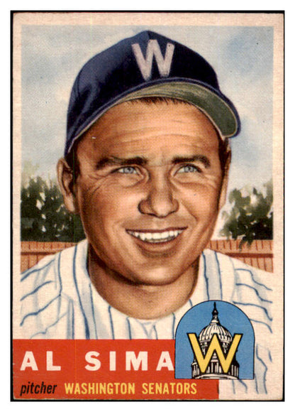1953 Topps Baseball #241 Al Sima Senators EX-MT 480597
