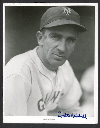 Carl Hubbell Giants Signed 8 X 10 JSA Auth 482431