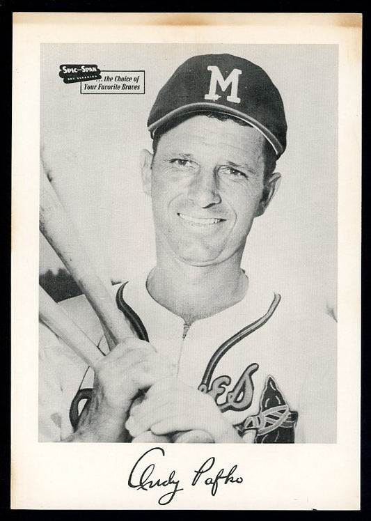 1953-57 Spic And Span Andy Pafko Braves VG toning 483023
