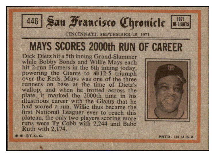 1972 Topps Baseball #446 Tom Seaver IA Mets EX-MT 484242
