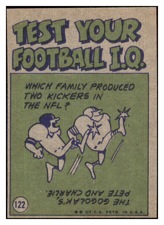 1972 Topps Football #122 Roger Staubach IA Cowboys NR-MT 484495