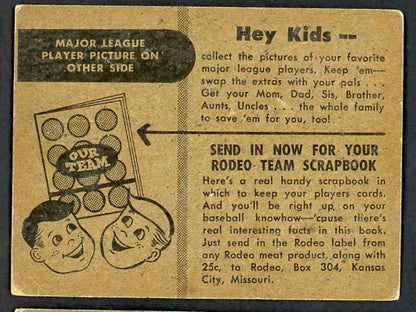 1955 Rodeo Meats Joe Demaestri A's VG-EX 485120