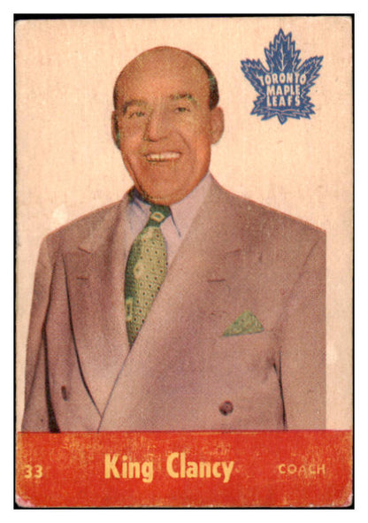 1955 Parkhurst Hockey #033 King Clancy Maple Leafs Good 485178