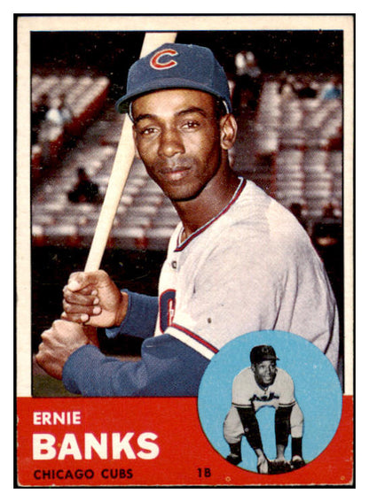 1963 Topps Baseball #380 Ernie Banks Cubs EX+/EX-MT 485301