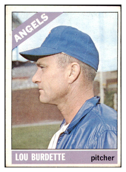 1966 Topps Baseball #299 Lou Burdette Angels EX 485506