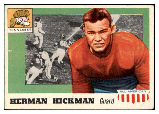1955 Topps Football #001 Herman Hickman Tennessee Good 486446