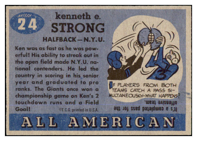 1955 Topps Football #024 Ken Strong NYU NR-MT 486488
